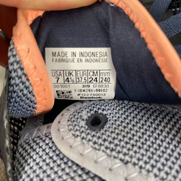 Reebok Print Run 3.0 Sneakers Running Shoes Navy Blue Womens Sz 7 Athletic - Picture 12 of 15